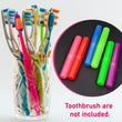 4969 6Pc Plastic Toothbrush Cover, Anti Bacterial Toothbrush Container- Tooth Brush Travel Covers, Case, Holder, Cases DeoDap