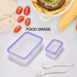 7070 Multipurpose Air Tight 4 Side Lock Food Grade Lunch Box With Small Square Container DeoDap