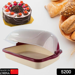 5200 Big Bread Box with Moving Lid | Semi Transparent | Food Grade BPA Free | Freezer Microwave Oven Dishwasher Safe | Breads Sandwich cakes DeoDap