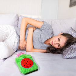 6509 Watermelon small Hot Water Bag with Cover for Pain Relief, Neck, Shoulder Pain and Hand, Feet Warmer, Menstrual Cramps. DeoDap