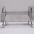 7670 Kitchen Dish Cup Drying Rack 2 Tier Drainer Dryer Tray Cutlery Holder Organizer 59cm DeoDap