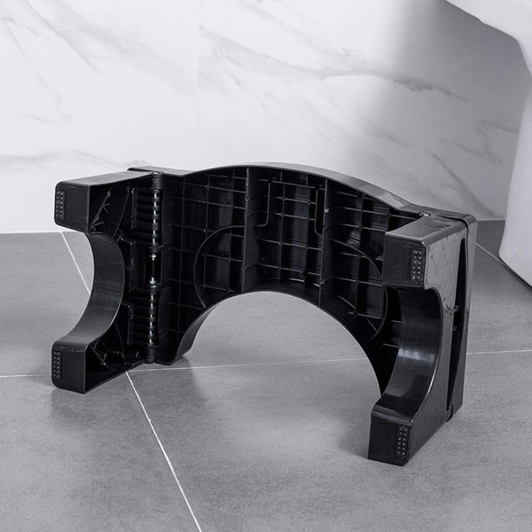 6024 Plastic Non-Slip Folding Toilet Squat Stool - Black Color DeoDap