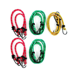 9093 High strength elastic bungee, knee cord cables, luggage tying rope with hooks. (set of 5pc with 1Meter length) DeoDap