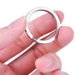 4053 Key Rings Stainless Steel Double For Keychain & Jewellery Use  ( 10 pcs ) DeoDap