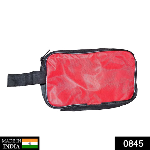 0845 Portable Travel Hand Pouch/Shaving Kit Bag for Multipurpose Use (Red) DeoDap