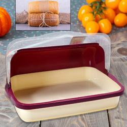 5200 Big Bread Box with Moving Lid | Semi Transparent | Food Grade BPA Free | Freezer Microwave Oven Dishwasher Safe | Breads Sandwich cakes DeoDap