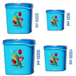 2239 Container Set For Kitchen Storage Airtight & Food Grade Plastic (Pack of 4) (3000ml,1500ml,1000ml,500ml) DeoDap