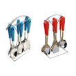 2701 6 Pc SS Serving Spoon stand used in all kinds of household and kitchen places for holding spoons etc. DeoDap