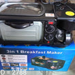 2788 3 in 1 Breakfast Maker Portable Toaster Oven, Grill Pan & Coffee Maker Full Breakfast Ready at One Go DeoDap