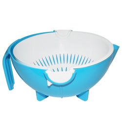 1093 Multi-Functional Washing Fruits and Vegetables Bowl & Strainer with Handle DeoDap