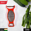 2202 Kitchen 3 in 1 Multi Purpose Vegetable Peeler Grater Cutter for Food Preparation DeoDap