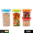 2568 Plastic Storage container Set with Opening Mouth DeoDap
