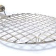 2085 Kitchen Round Stainless Steel Roaster Papad Jali, Barbecue Grill with Wooden Handle DeoDap