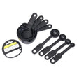 106 Plastic Measuring Cups and Spoons (8 Pcs, Black) buyosoothmart.in