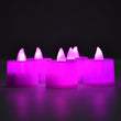 6632 Pink Flameless LED Tealights, Smokeless Plastic Decorative Candles - Led Tea Light Candle For Home Decoration (Pack Of 24) DeoDap