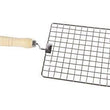 2086 Kitchen Square Stainless Steel Roaster Papad Jali, Barbecue Grill with Wooden Handle DeoDap