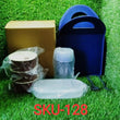 128 Steel Lunch Box Set (4 pcs, Black) Sky-Angle