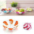 2611 Lotus Shape Foldable Fruit & Vegetable Basket Tray,Color May Vary DeoDap