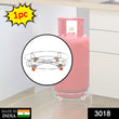 3018 Stainless Steel Gas Cylinder Trolley with Wheels LPG Cylinder Roller Stand Movable Trolley Amd-Deodap