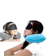 505 -3-in-1 Air Travel Kit with Pillow, Ear Buds & Eye Mask buyosoothmart.in WITH BZ LOGO