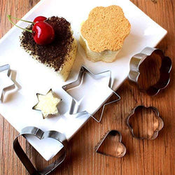 2257 Stainless Steel 4 Different Shape Cookie Cutter/ Cake Mold DeoDap