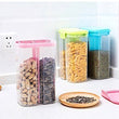 2146 Plastic 2 Sections Air Tight Transparent Food Grain Cereal Storage Container (2 ltr) (With Box) DeoDap