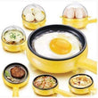 2150 Multi functional Electric 2 in 1 Egg Frying Pan with Egg Boiler Machine Measuring Cup with Handle DeoDap