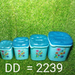 2239 Container Set For Kitchen Storage Airtight & Food Grade Plastic (Pack of 4) (3000ml,1500ml,1000ml,500ml) DeoDap