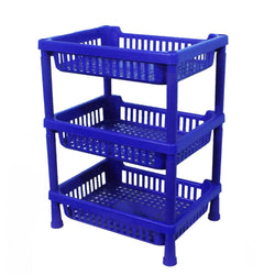 0803 Multipurpose Plastic Storage Rack Oraganiser - 3 pcs DeoDap