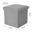 4986 Living Room Cube Shape Sitting Stool with Storage Box. Foldable Storage Bins Multipurpose Clothes, Books, and Toys Organizer with Cushion Seat (multicolor ) DeoDap
