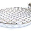 2085 Kitchen Round Stainless Steel Roaster Papad Jali, Barbecue Grill with Wooden Handle DeoDap