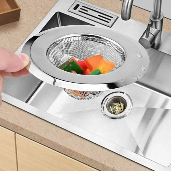 0791a Medium Size Stainless Steel Sink Strainer Kitchen Drain Basin Filter Stopper Drainer