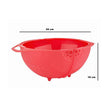 2145  Plastic Revolving Multi Functional Rice, Vegetable Fruit Wash Basket Bowl (Multi Colour) DeoDap