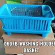 0607B Plastic Sink Dish Drainer Drying Rack (With Brown Box) DeoDap