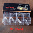 2444 Crystal Seasoning Acrylic Box Pepper Salt Spice Rack DeoDap