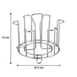 2741 SS Round Glass Stand used for holding sensitive glasses and all present in all kinds of kitchens of official and household places etc. DeoDap