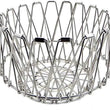 3040 Multipurpose Fruit Basket Stainless Steel Wire Bowl Foldable Basket for Vegetable / Fruits / Dining DeoDap