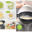 2161 10 in 1 Multifunctional Vegetable Fruits Cutter/Slicer Shredder with Rotating Drain Basket DeoDap