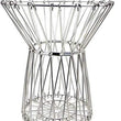 3040 Multipurpose Fruit Basket Stainless Steel Wire Bowl Foldable Basket for Vegetable / Fruits / Dining DeoDap