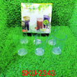 2343 Heavy unbreakable Stylish Plastic Clear look fully Transparent Glasses Set 330ml (6pcs) DeoDap