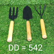 542 Gardening Tools - Hand Cultivator, Small Trowel, Garden Fork (Set of 3) DeoDap