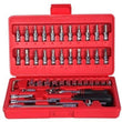 0422 Socket 1/4 Inch Combination Repair Tool Kit (Red, 46 pcs) DeoDap