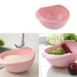 081A Multi-Function with Integrated Colander Mixing Bowl Washing Rice, Vegetable and Fruits Drainer Bowl-Size: 21x17x8.5cm DeoDap