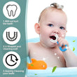 4002 U Shaped Toothbrush for Kids, 2-6 Years Kids Baby Infant Toothbrush, Food Grade Ultra Soft Silicone Brush Head DeoDap