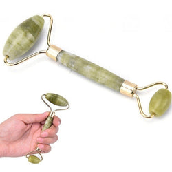 1387 Smooth Facial Roller & Massager Natural Massage Jade Stone DeoDap