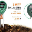 473 Soil Tester 3-in-1 Plant Moisture Sensor (Green) DeoDap