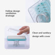 6303 2-IN-1 PORTABLE SOAP ROLLER DISH & SOAP DISPENSER WITH ROLLER AND DRAIN HOLES, MULTIFUNCTIONAL SOAP HOLDER FOAMING SOAP BAR BOX FOR HOME, KITCHEN, BATHROOM