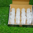 6559 BIG SIZE FLAMELESS MELTED DESIGN CANDLES FOR DECORATION (SET OF 12PC) DeoDap