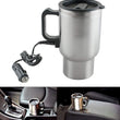 551 -12V Car Charging Electric Kettle Mug (Silver) DeoDap