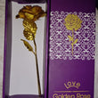 0606 Luxury Decorative Gold Plated Artificial Golden Rose with Premium Box DeoDap